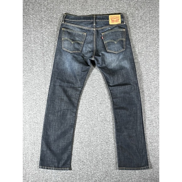 Levis 513 Jeans Medium Wash Denim Blue Straight Leg Slim Fit Mens Size 33x32 - Picture 2 of 11